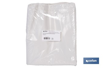 Saco de polietileno blanco impermeable | Galga 300 | Grosor: 75 micras | Medidas: 55 x 75 cm - Cofan