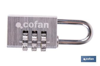 Combination Padlock with 3 digits | Safe lock for daily use - Cofan