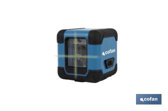 Cross-line laser level | Self-levelling and manual modes | Working range: 30m | Case included - Cofan