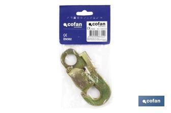 Safety snap hook | Steel | Double action self-locking system - Cofan