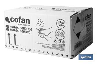 Gel Hidroalcohólico Desinfectante | Pack de 35 unidades | Cuenta con más del 70 % de contenido en alcohol - Cofan