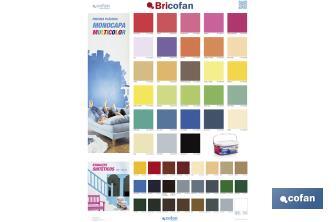 Paint colour chart | Colour chart for lacquers, woods, paints and decoration articles | Real colour chart | Size of 500 x 700mm - Cofan