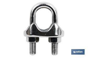 Stainless steel A-2 wire rope clip DIN-741 - Cofan