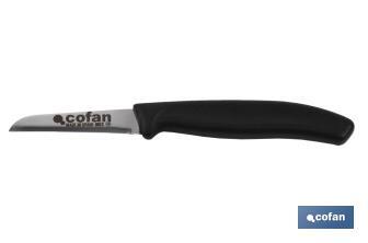 Pack of 12 harvest knives | Wharncliffe Point Model | Blade size: 65mm | Black handle | Fruit cutter - Cofan