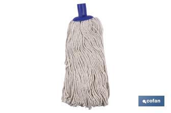 Cotton mop head | Raw white | Maximum softness and absorption with quick drying - Cofan