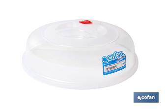 Microwave cover | Udai Model | Clear Polypropylene | Size: 26.5 x 8.2cm - Cofan