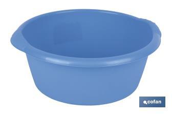Barreño de Color Azul | Modelo Udai | Capacidad  3, 6, 10, 15 o 25 L | Fabricado en Polipropileno | Barreño Multiusos - Cofan