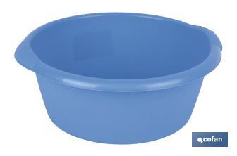 Bassine de Couleur Bleue, Modèle Udai, Capacité 3, 6, 10, 15 ou 25 L, Fabriqué en Polypropylène, Bassine Multi-usages