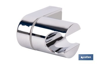Soporte de ducha para pared | Material: ABS resistente | Soporte ajustable | Disponible en acabado cromado - Cofan