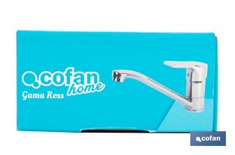 Single-handle sink tap | Low spout | Ross Model | Brass | Size: 12 x 25 x 4cm - Cofan