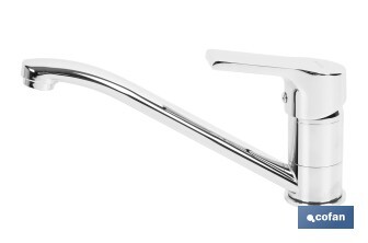 Single-handle sink tap | Low spout | Ross Model | Brass | Size: 12 x 25 x 4cm - Cofan