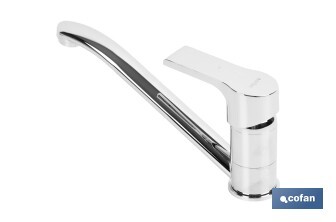Single-handle sink tap | Low spout | Ross Model | Brass | Size: 12 x 25 x 4cm - Cofan