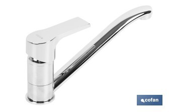 Single-handle sink tap | Low spout | Ross Model | Brass | Size: 12 x 25 x 4cm - Cofan