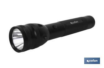 Aluminium torch, 3 Led, 3 functions, 5,5 x 25cm - Cofan