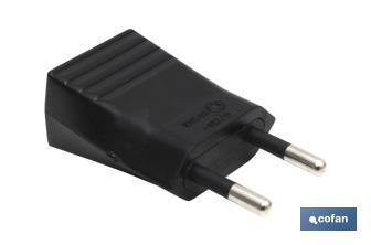 Two-pole plug | 10A - 250V | Black - Cofan