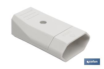 Ficha bipolar Femea | Cor branca | 10 A - 250 V - Cofan