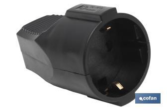 Base per presa mobile bipolare | 16 A - 250 V | Colore: nero - Cofan