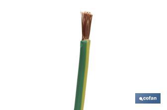 Rollo Cable Eléctrico de 100 m H07V-K | Sección de cable en varias medidas | Color: Verde - Cofan