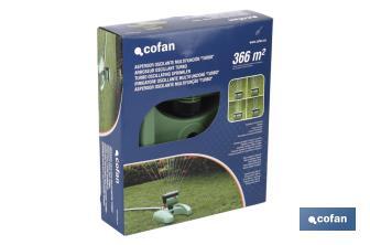 Aspersor de riego oscilante Multifunción | 16 salidas | Apto para jardín | Cobertura ajustable - Cofan