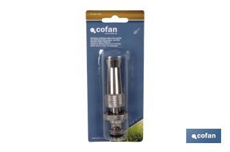 Boquilla Regulable de Latón | Boquilla para Mangueras de Jardín | Para varios tipos de riego - Cofan