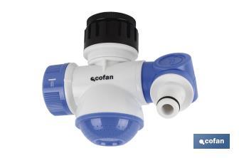 Hose tap adapter | With 3 spray patterns | Suitable for hose tap - Cofan