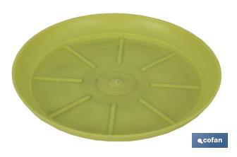 Lime coloured Flower Pot Tray, Altea Model - Cofan