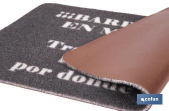 Felpudo entrada casa Barra libre | Adecuado para interior y exterior | Material resistente | Base antideslizante | Medidas: 40 x 60 cm - Cofan