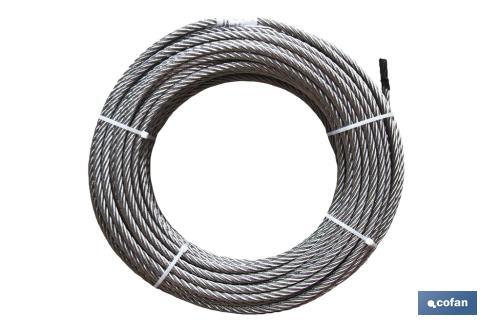 Cable acero galvanizado 6x7+1 1770N/mm2  Cable de 6 co