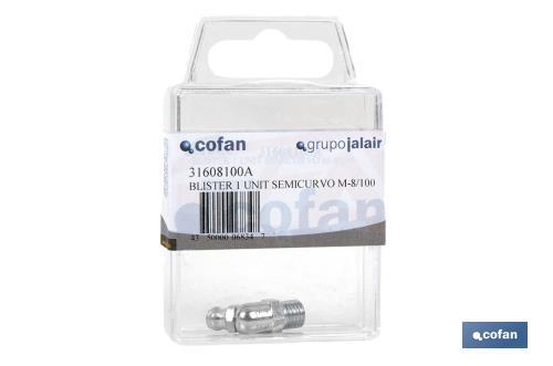 Cofan 31610100A Engrasador semicurvo M-10//100