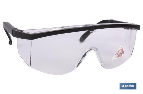 Gafas de Seguridad, Con lente clara, Modelo Standar, EN 166:2001