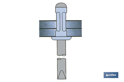 Cofan Breite Krempe Multigrip Nieten 4.8x16mm - 250 Stück Set