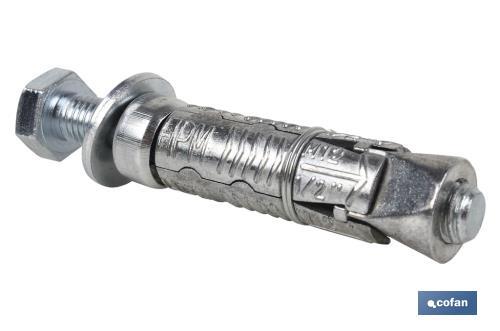 Cofan Anclaje Zamak HPM M10 X 70mm (Caja 40 Uds): Fijación Robusta Para Materiales Macizos (Taladro 16mm)