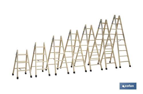 EscalerasdeMaderaDoblesdeAltaResistencia|Diferentestamañosyalturas|Seguridadgarantizada