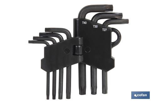 Torx-Sechskantschlüssel-Set – 8-teilig Mit Größen T9 Bis T40, Faltbar & Griffig