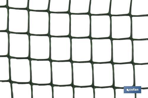 Malla de PVC, Hueco cuadrado de 5 mm, Color blanco, Medida 1 x 25 m