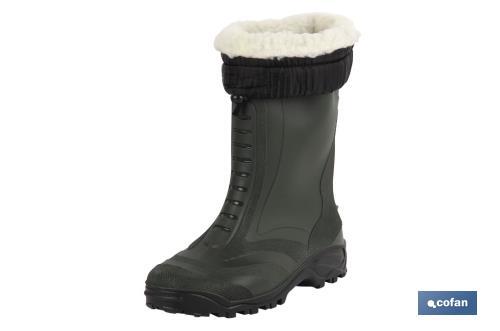 Bota de Agua Con Forro Polar Cosido Fabricado PVC Color
