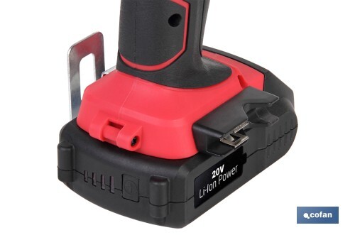 Batería Li-Ion 2.0Ah Para Herramientas Batería Recargable Cofan 20V 2.0 Ah Li-Ion - Para Herramientas Cofan Sistema 1 For-All, Con Indicador De Carga Batería Protección Sobretensión