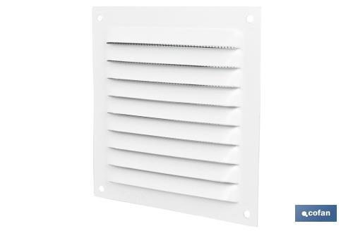 Griglia Di Ventilazione In Metallo Bianco 500Mm X 100Mm Con Zanzariera Piana Griglia Di Ventilazione In Metallo Bianco 500Mm X 100Mm Con Zanzariera Piana