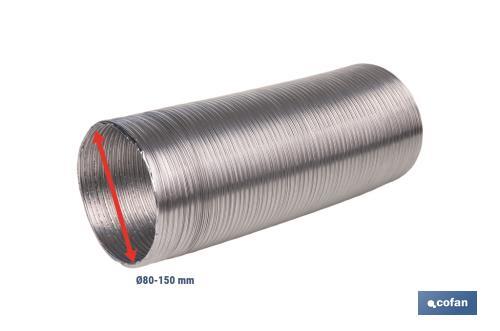 Tubo Aluminio Corrugado Flexible Compactado 100mm. Diámetro (3 Metros