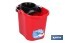 Cubo + escurridor en rojo | Capacidad 16 litros | Con asa metálica y escurridor especial - Cofan