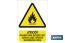 Attention, lighting a fire and flames or spark-producing devices forbidden  - Cofan