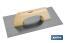 Paleta modelo llana rectangular | Longitud: 300 x 150 x 0,7 mm | Para la construcción | Mango de madera - Cofan