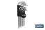 Set of 9 Torx keys | Long version | Available sizes from T10 to T50 - Cofan