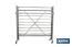 Expositor de hules y manteles horizontal | Material: metal y aluminio | Ruedas incluidas | Capacidad para 22 rollos | Medidas: 1,67 m de ancho x 1,55 m alto x 40 cm de profundidad - Cofan