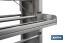 Expositor de hules y manteles horizontal | Material: metal y aluminio | Ruedas incluidas | Capacidad para 22 rollos | Medidas: 1,67 m de ancho x 1,55 m alto x 40 cm de profundidad - Cofan