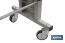 Expositor de hules y manteles horizontal | Material: metal y aluminio | Ruedas incluidas | Capacidad para 22 rollos | Medidas: 1,67 m de ancho x 1,55 m alto x 40 cm de profundidad - Cofan