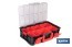 Caja de herramientas modular con organizadores | Tapa de policarbonato | Incluye 8 compartimentos | Capacidad de carga: 20 kg | Compatible con set modular | Medidas: 51,7 x 33,1 x 13,4 cm - Cofan