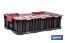 Caja de herramientas modular con organizadores | Tapa de policarbonato | Incluye 8 compartimentos | Capacidad de carga: 20 kg | Compatible con set modular | Medidas: 51,7 x 33,1 x 13,4 cm - Cofan