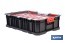 Caja de herramientas modular con organizadores | Tapa de policarbonato | Incluye 8 compartimentos | Capacidad de carga: 20 kg | Compatible con set modular | Medidas: 51,7 x 33,1 x 13,4 cm - Cofan
