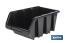 Stackable black storage bin | Easy access to products | Available in different sizes and capacities - Cofan